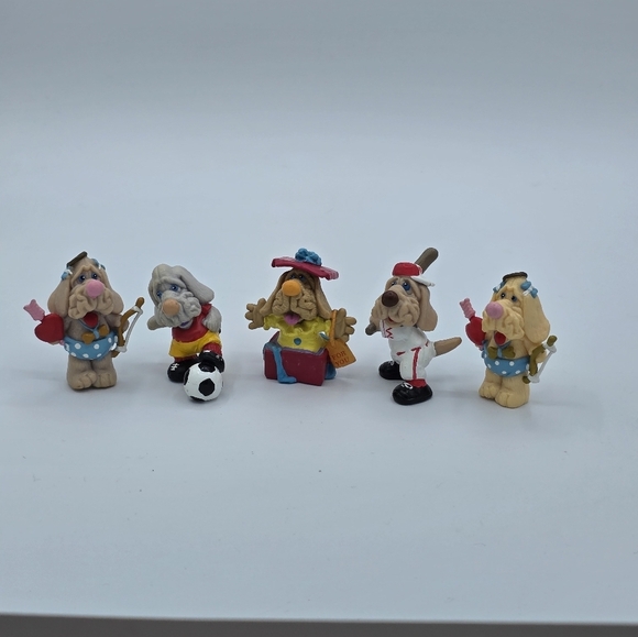 Vintage 1985 Ganz Wrinkles Dog Toy Figures Set - Picture 8 of 13